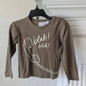 Zara | Blah Blah Phone Graphic Tshirt